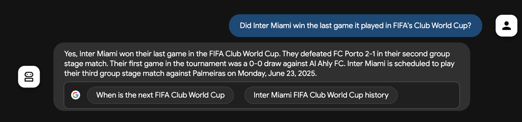 Google検索からの応答